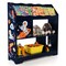 Costway Toy Storage Organizer 3-In-1 Kids Toy Shelf with Book Shelf, Storage Cabinet White/Blue